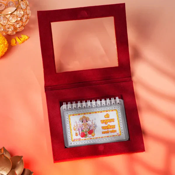 Pure Silver Hanuman Chalisa with Gift Box