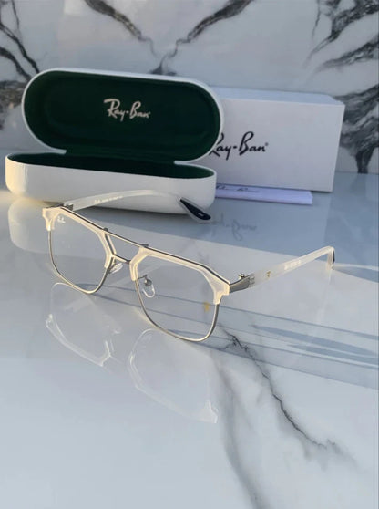 RB New white Clear Trendy Sunglasses For Men Woman