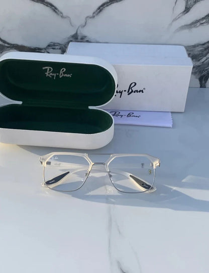 RB New white Clear Trendy Sunglasses For Men Woman