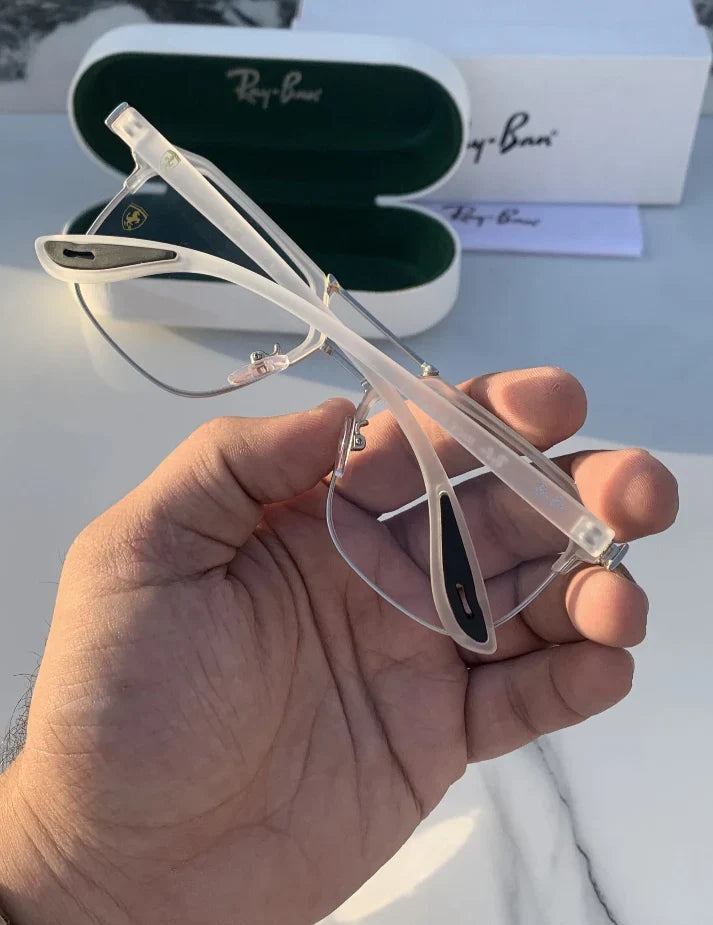 RB New white Clear Trendy Sunglasses For Men Woman