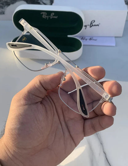 RB New white Clear Trendy Sunglasses For Men Woman