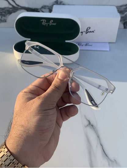 RB New white Clear Trendy Sunglasses For Men Woman