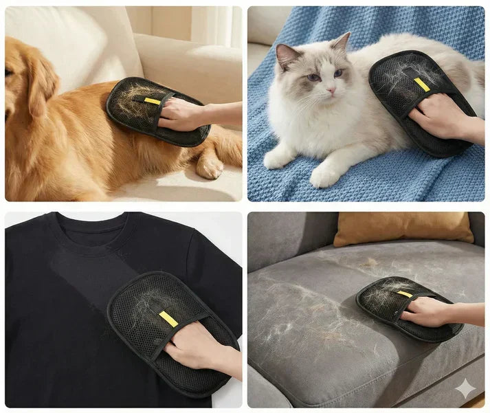 Pet Hair Removal Gloves (Pack of 2)